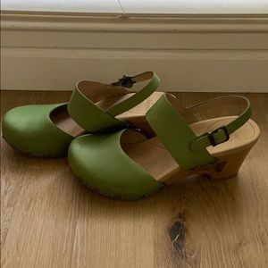 Green Dansko sandals